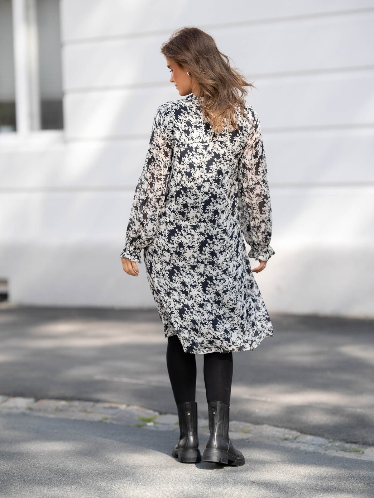 Part Two Botella Dress Dark Navy Contrast Flower