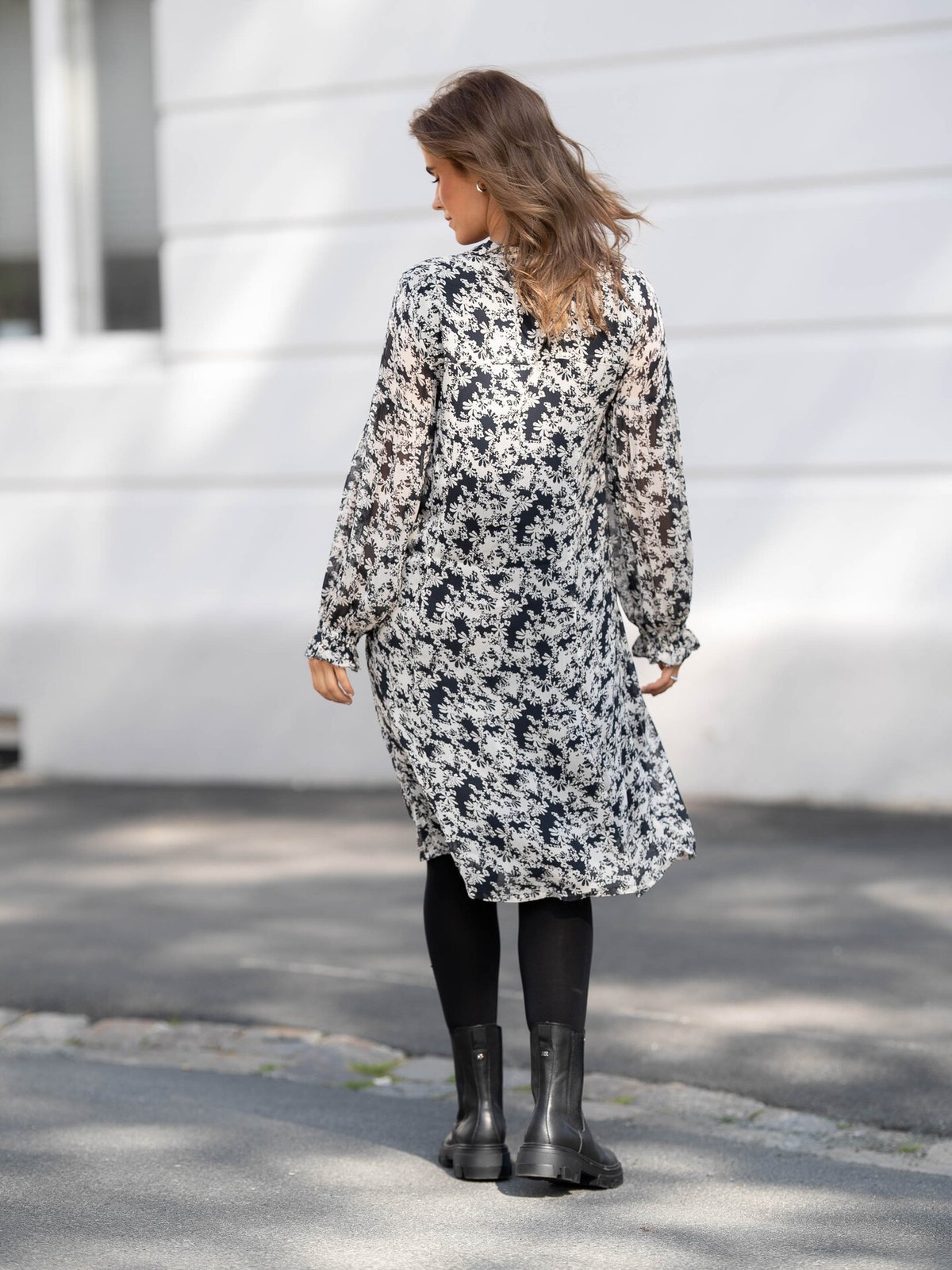 Part Two Botella Dress Dark Navy Contrast Flower