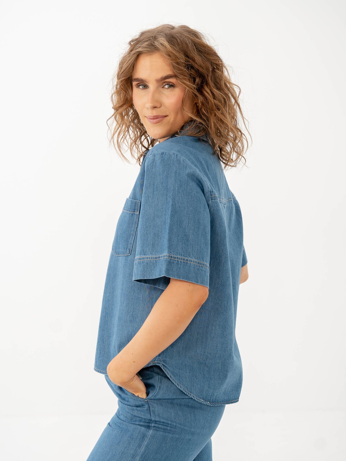 Part Two Nicla Shirt Medium Blue Denim