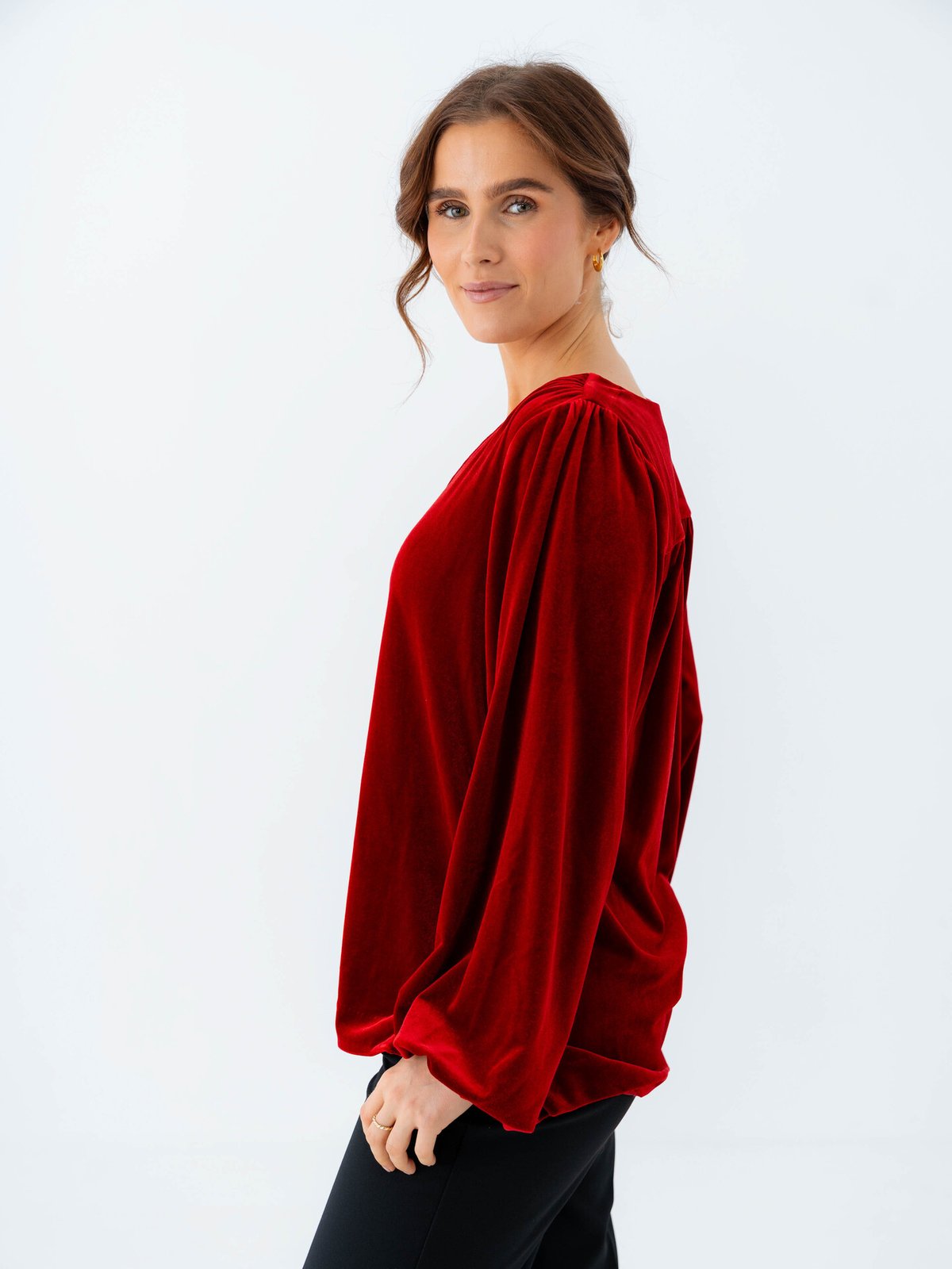 Part Two Madis Blouse Rhythmic Red
