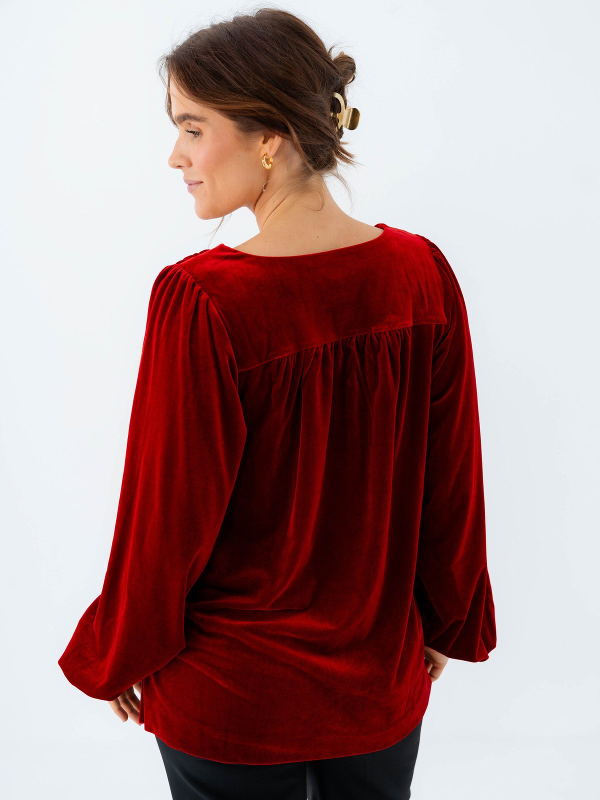 Part Two Madis Blouse Rhythmic Red