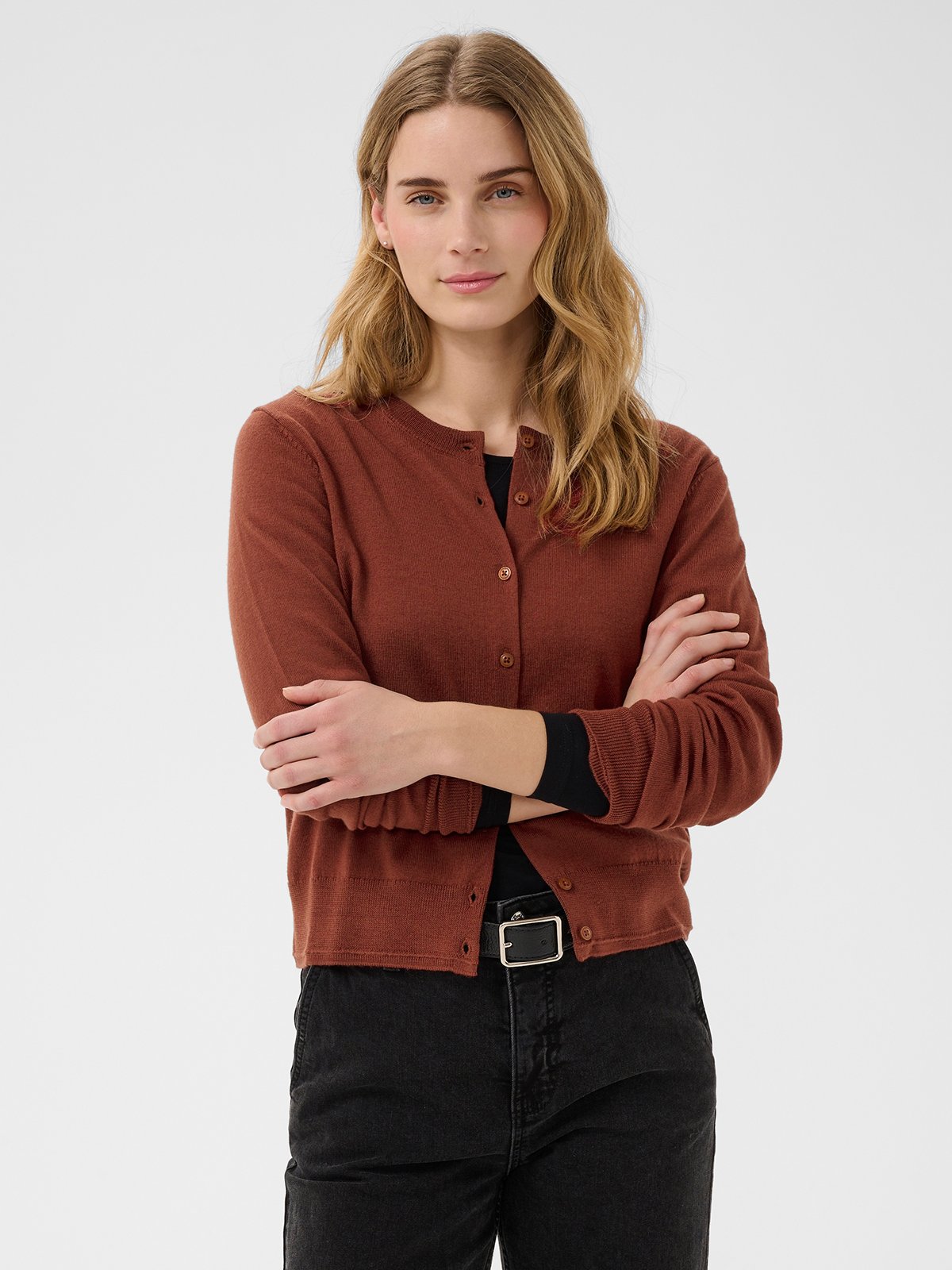 Part Two Noelani Cardigan Roasted Russet - Red