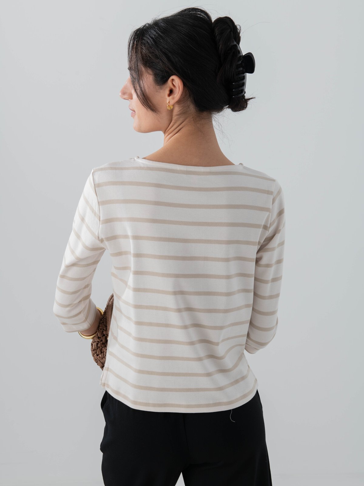 Part Two Nela T-shirt French Oak Stripe / Nature