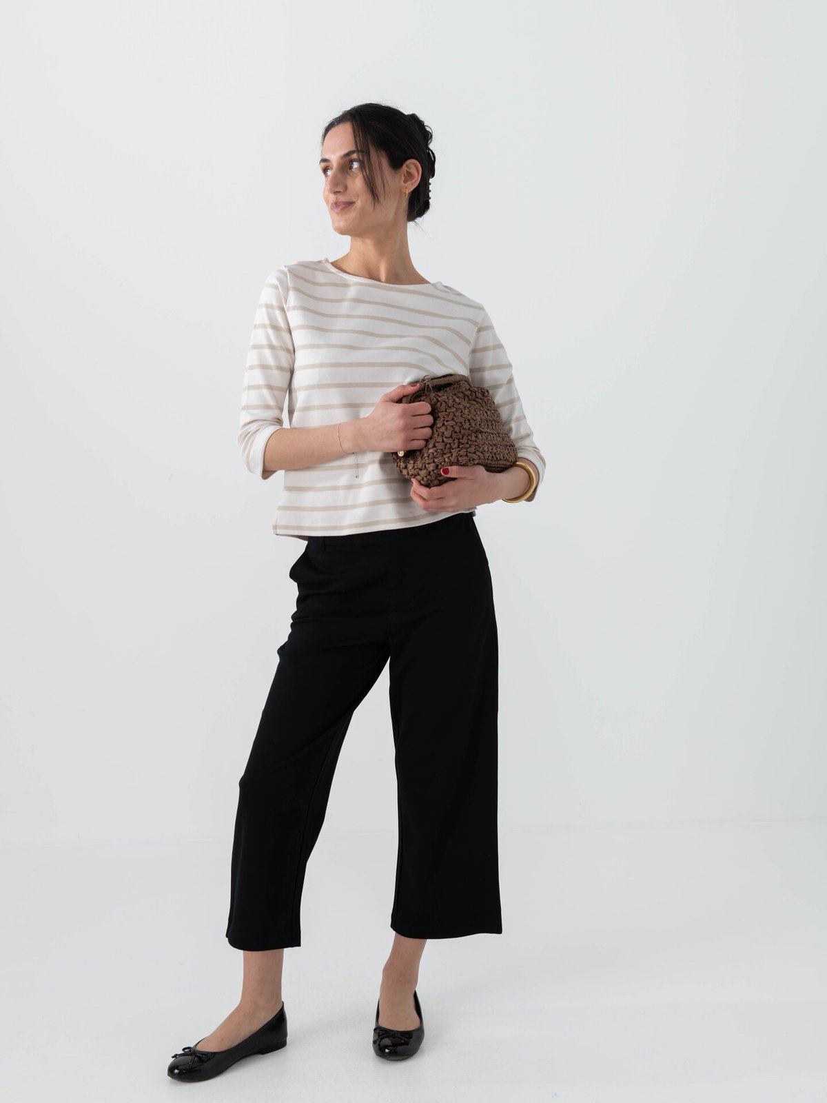Part Two Nela T-shirt French Oak Stripe / Nature