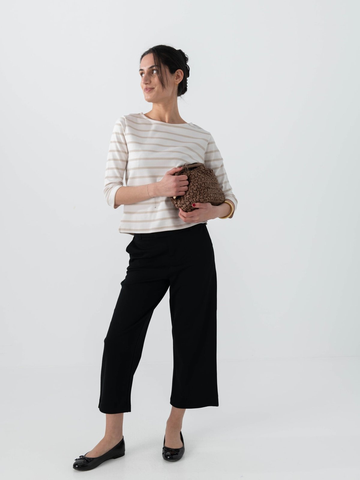 Part Two Nela T-shirt French Oak Stripe / Nature