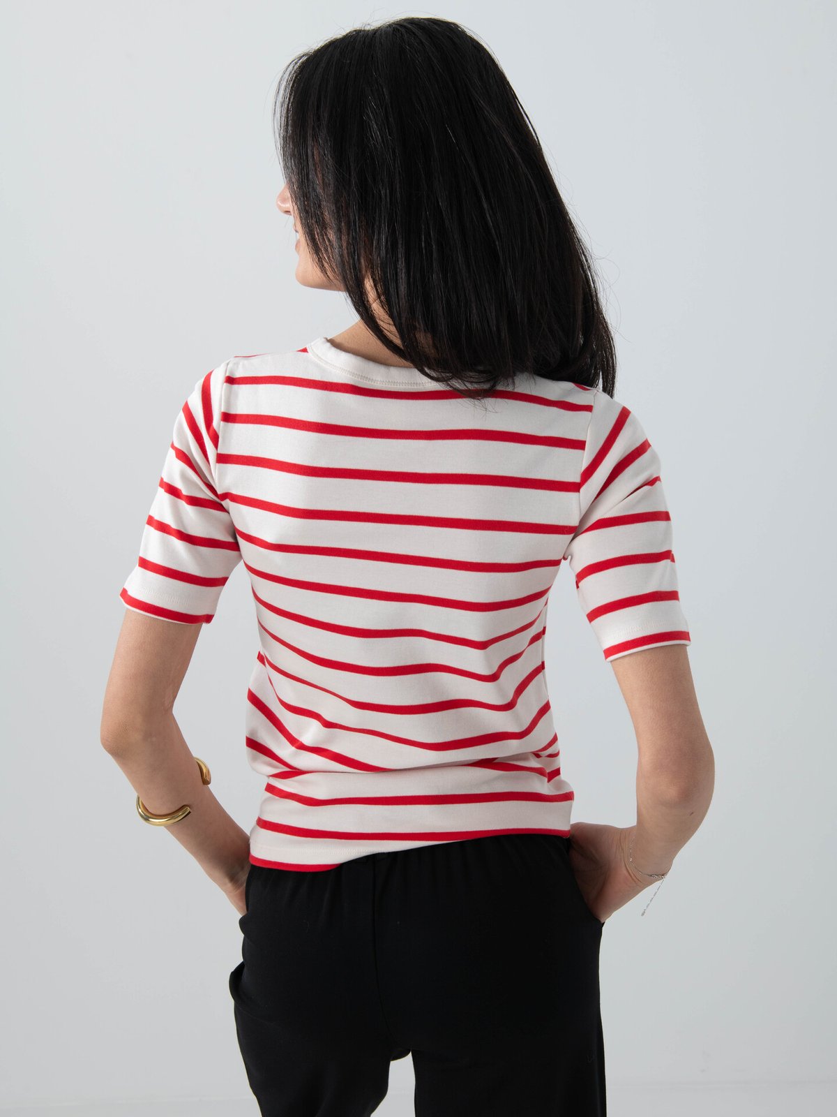 Part Two Ratana T-Shirt Poppy Red Stripe