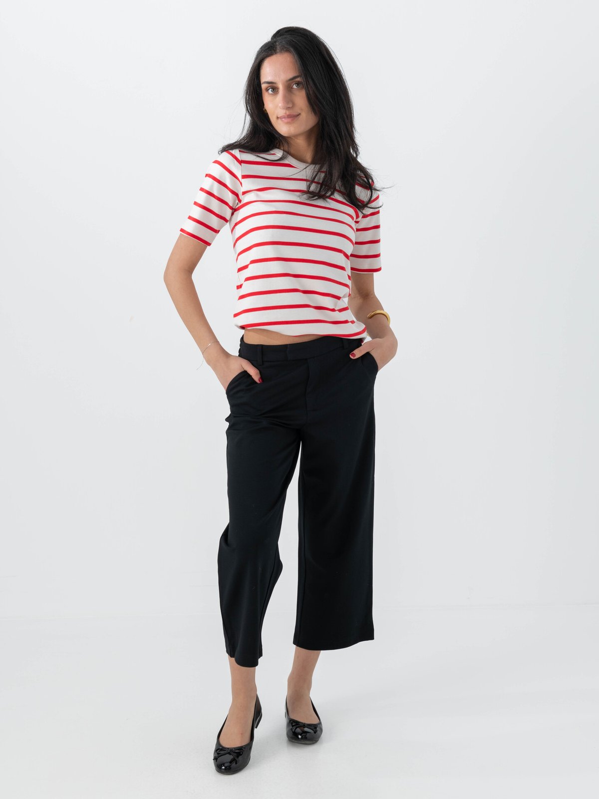 Part Two Ratana T-Shirt Poppy Red Stripe