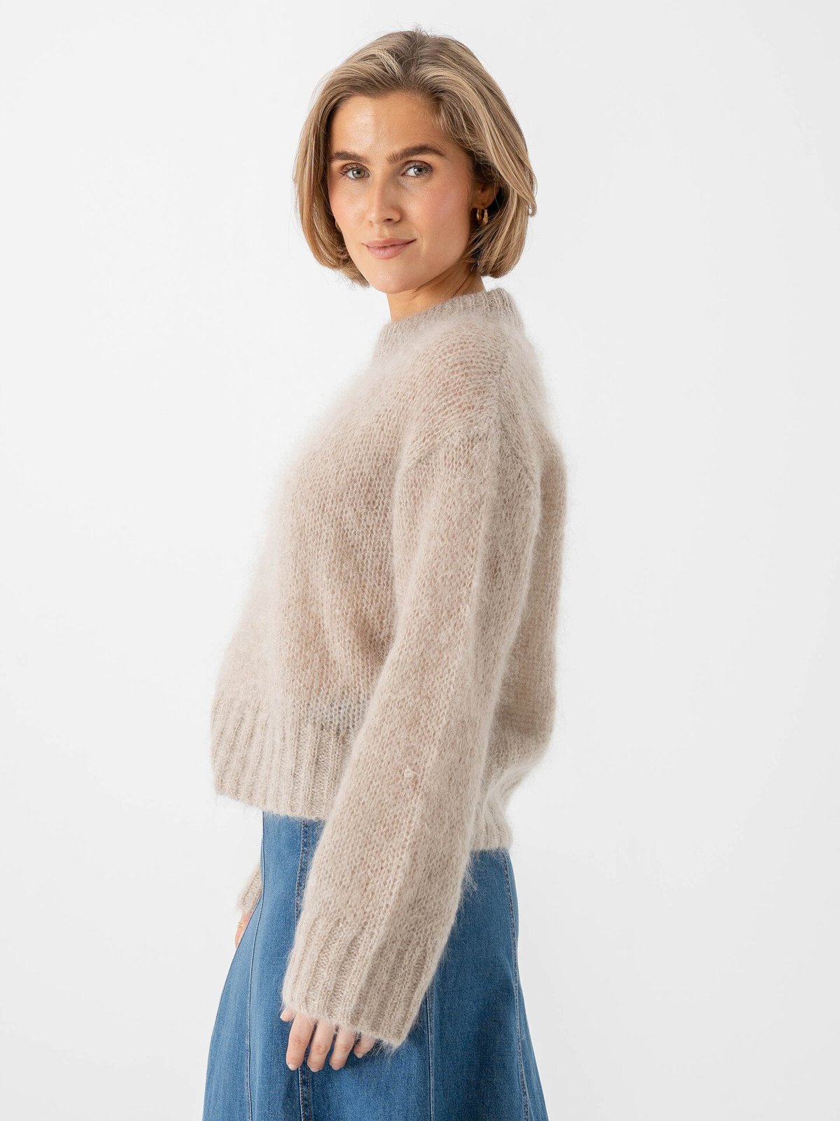 Part Two Sille Pullover Light Camel Melange