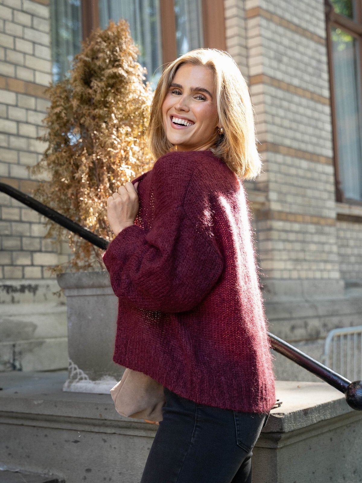 Part Two Rastina Cardigan Tawny Port