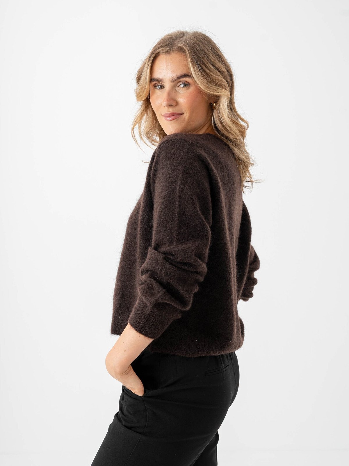 Part Two Ninell Cardigan Ganache Melange