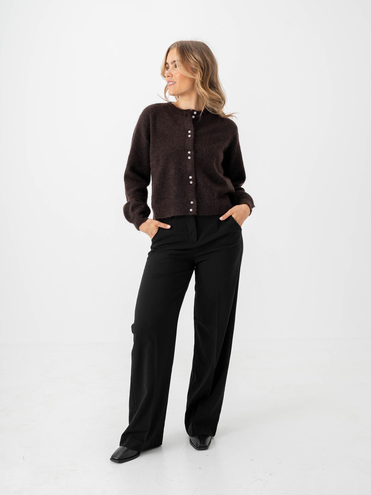 Part Two Ninell Cardigan Ganache Melange