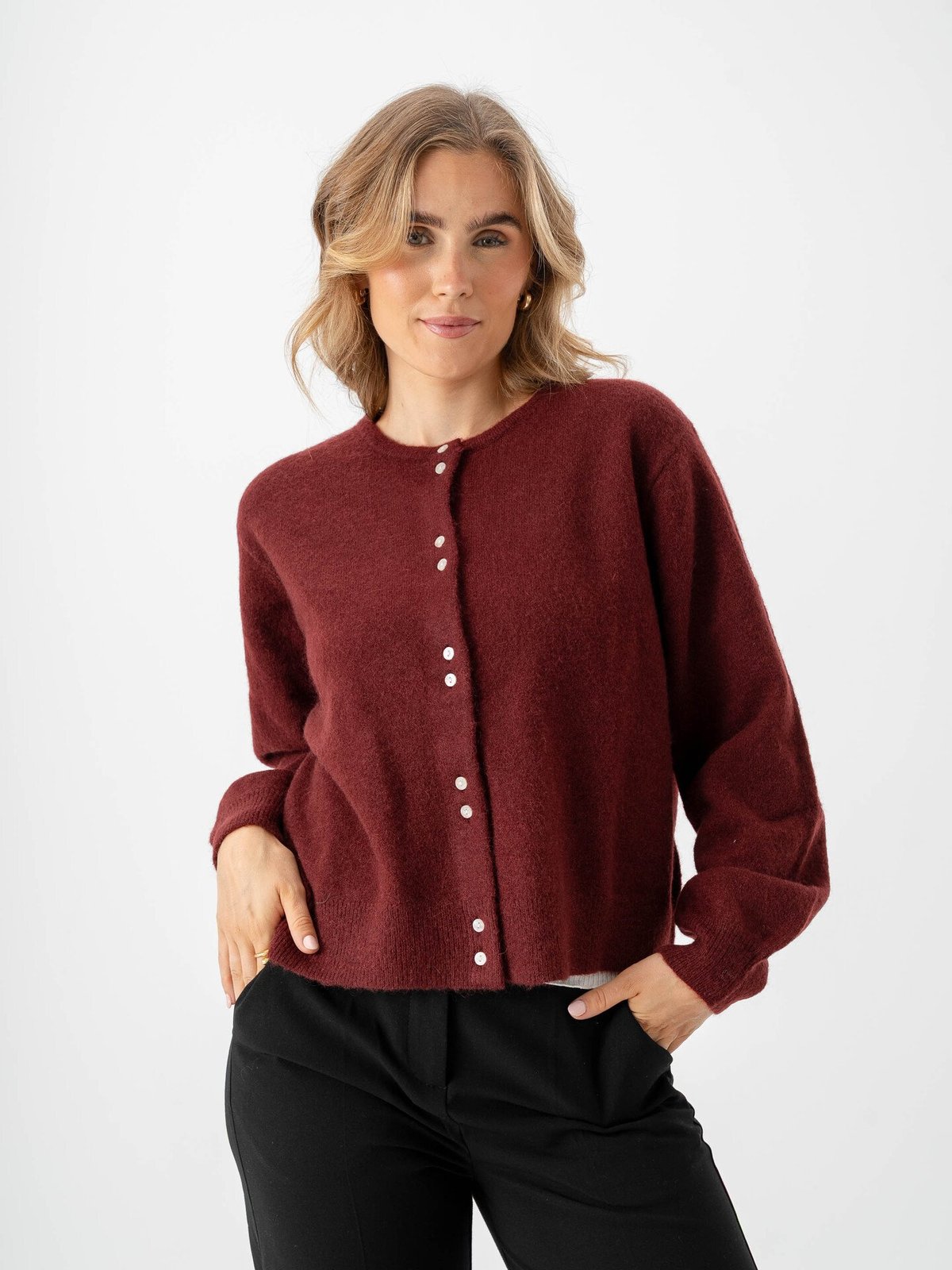 Part Two Ninell Cardigan Tawny Port