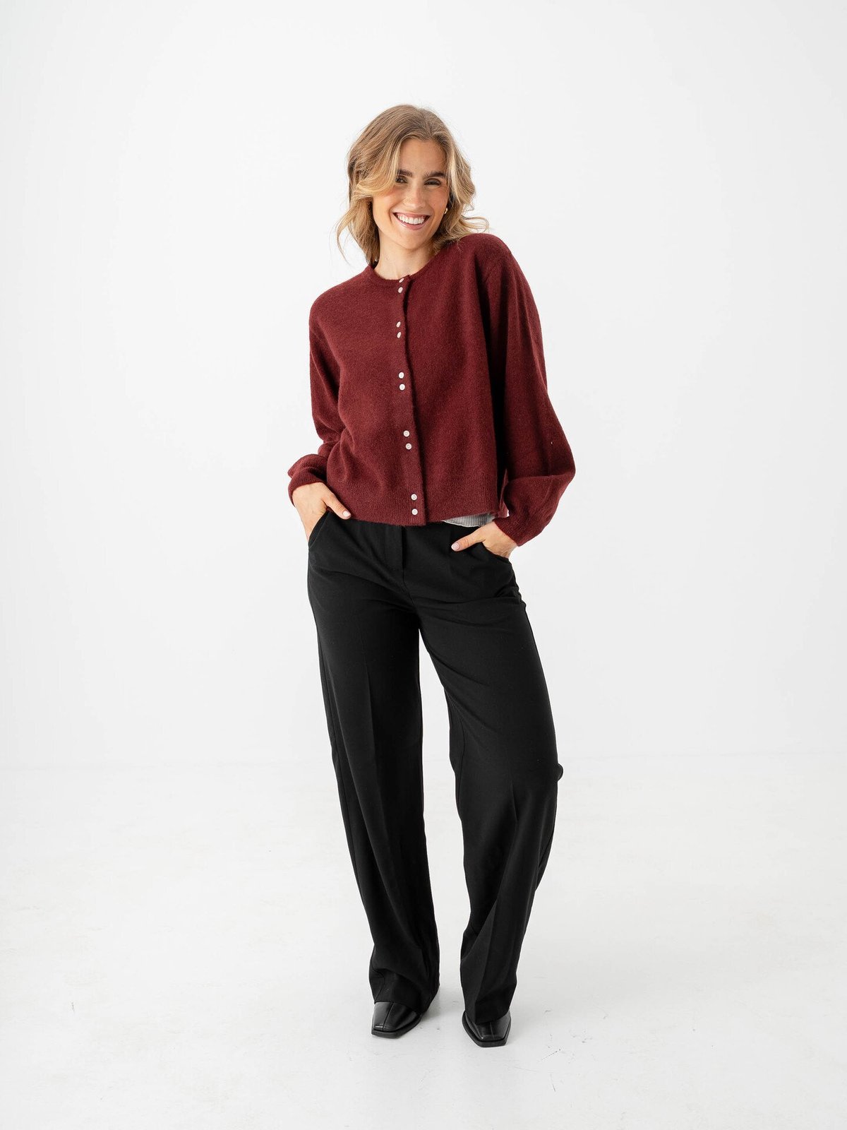 Part Two Ninell Cardigan Tawny Port