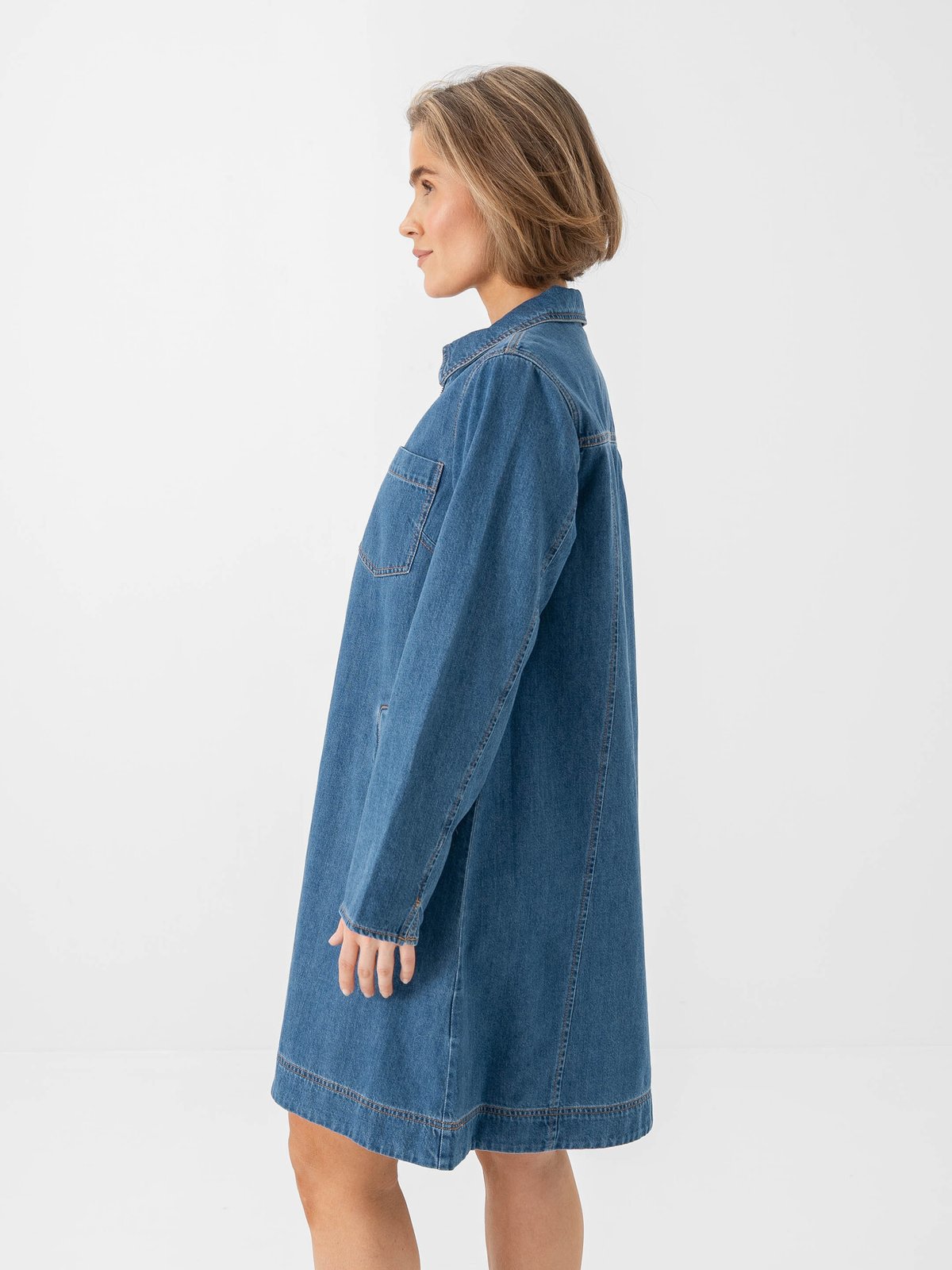 Part Two Yalia Dress Medium Blue Denim