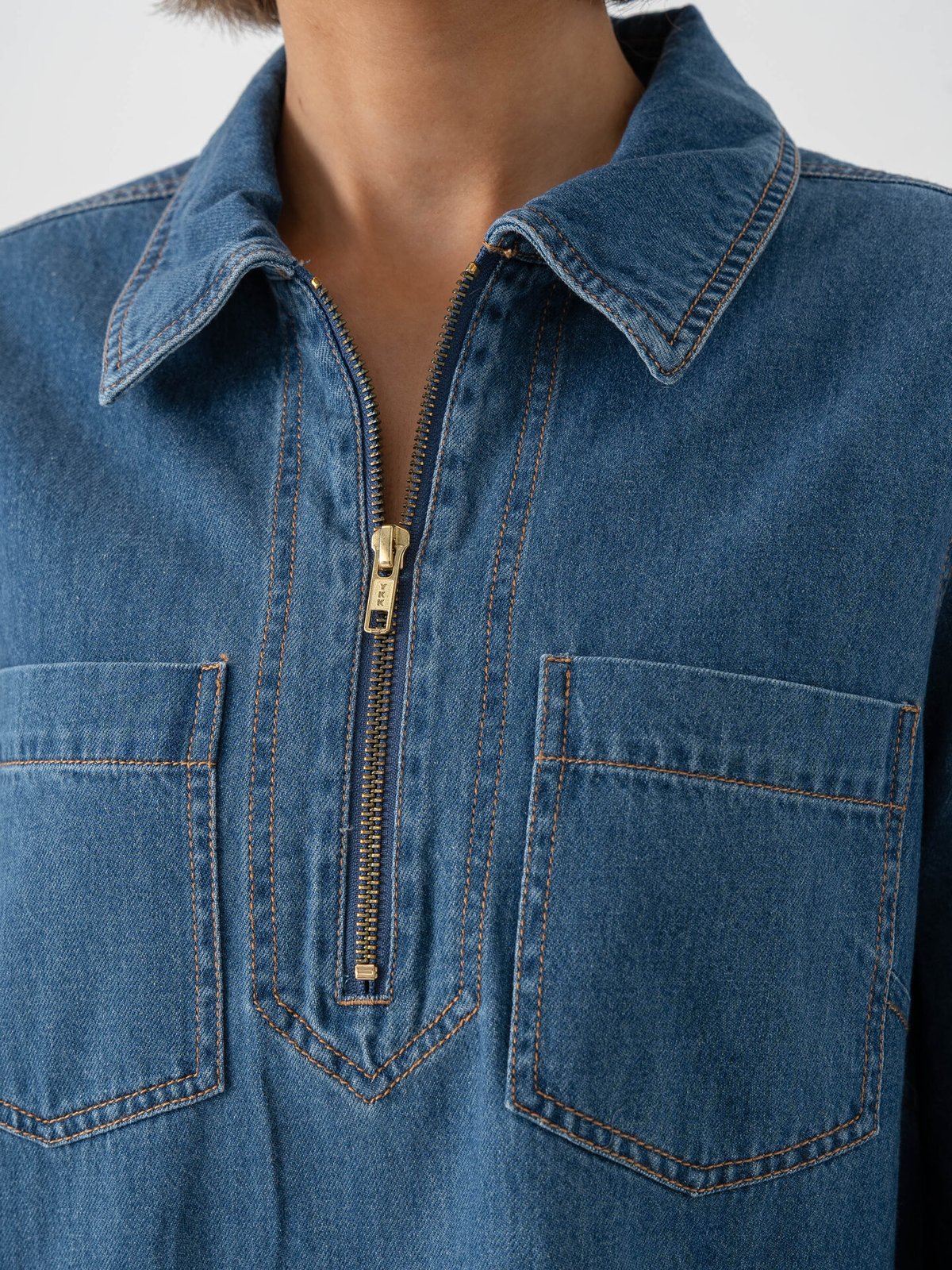 Part Two Yalia Dress Medium Blue Denim