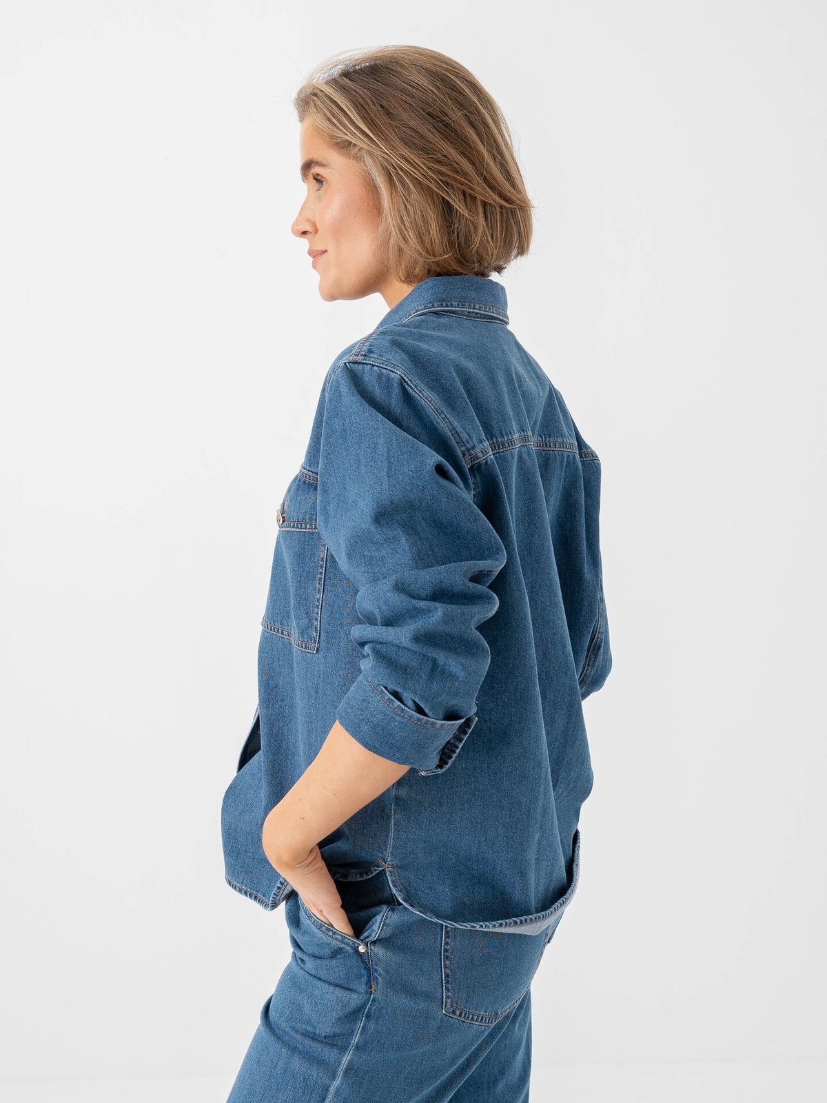 Part Two Payas Shirt Medium Blue Denim