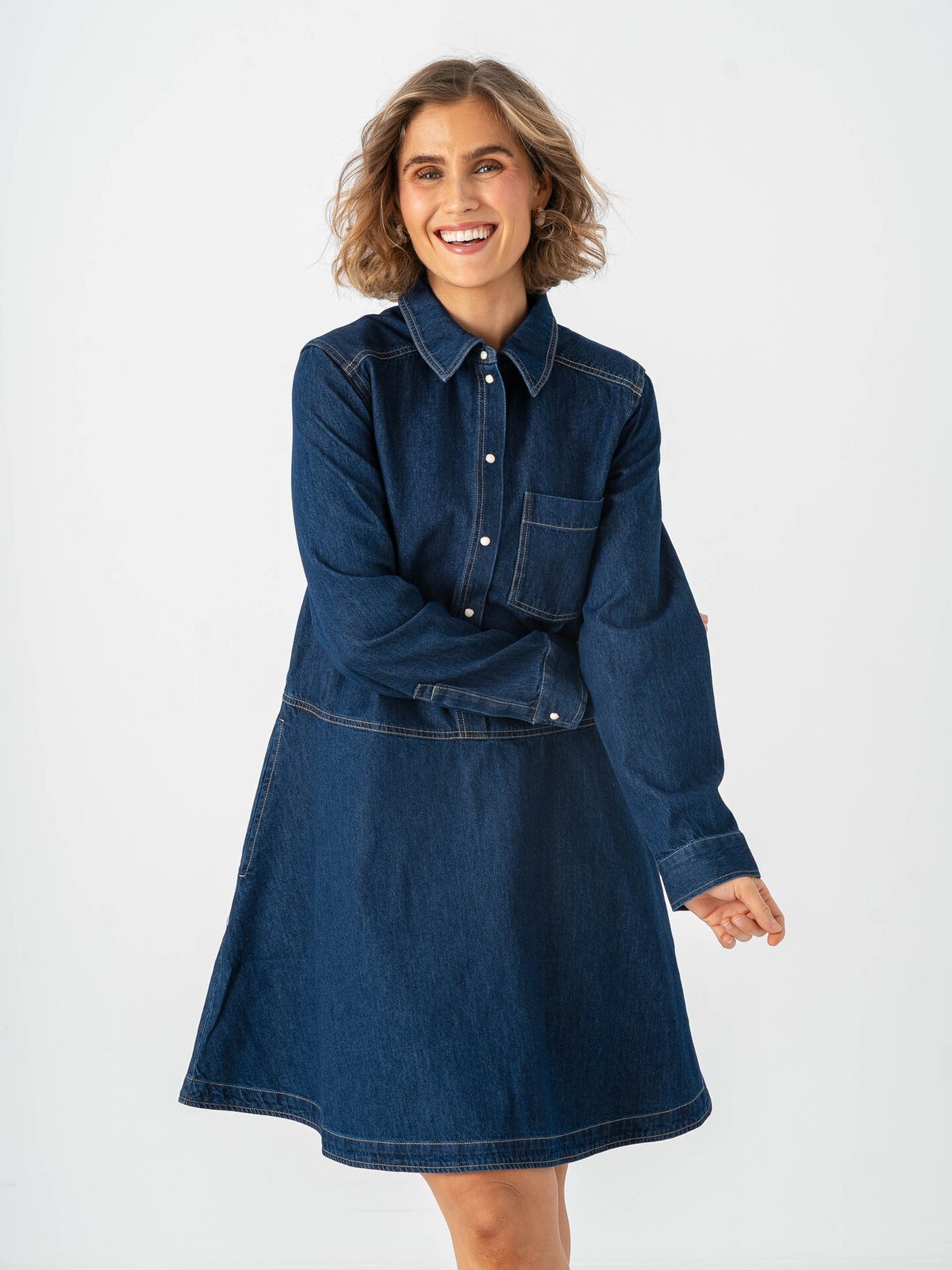 Part Two Augustine Dress Dark Blue Denim