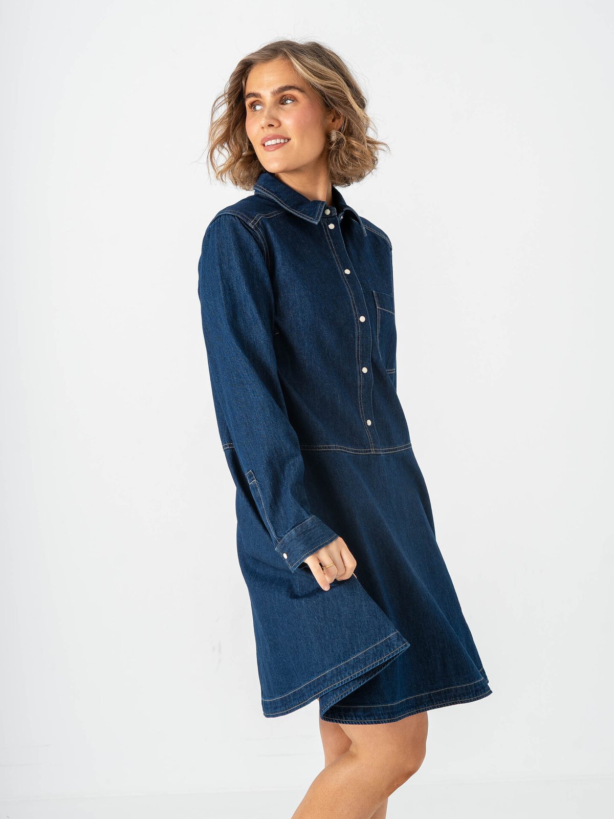 Part Two Augustine Dress Dark Blue Denim