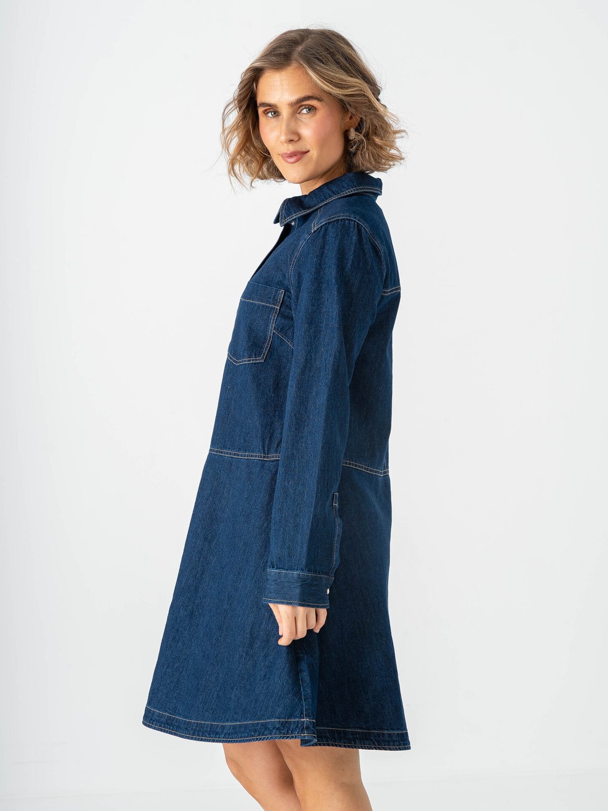 Part Two Augustine Dress Dark Blue Denim