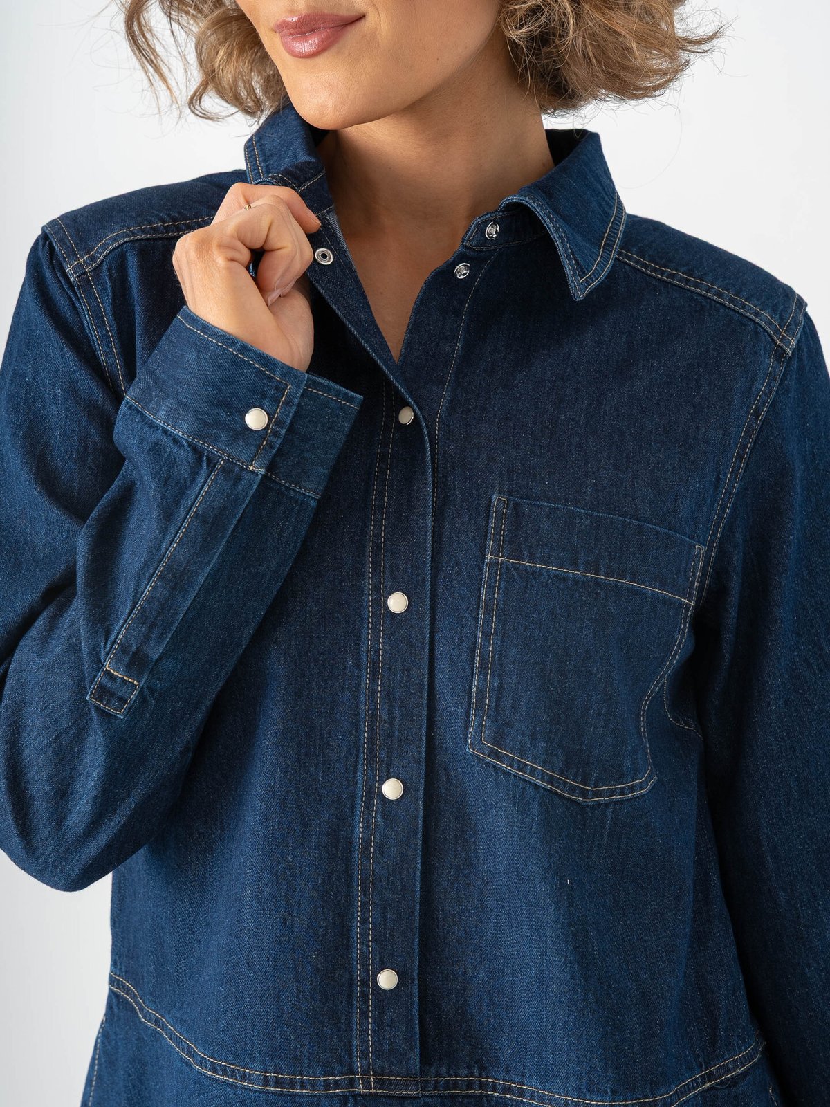 Part Two Augustine Dress Dark Blue Denim