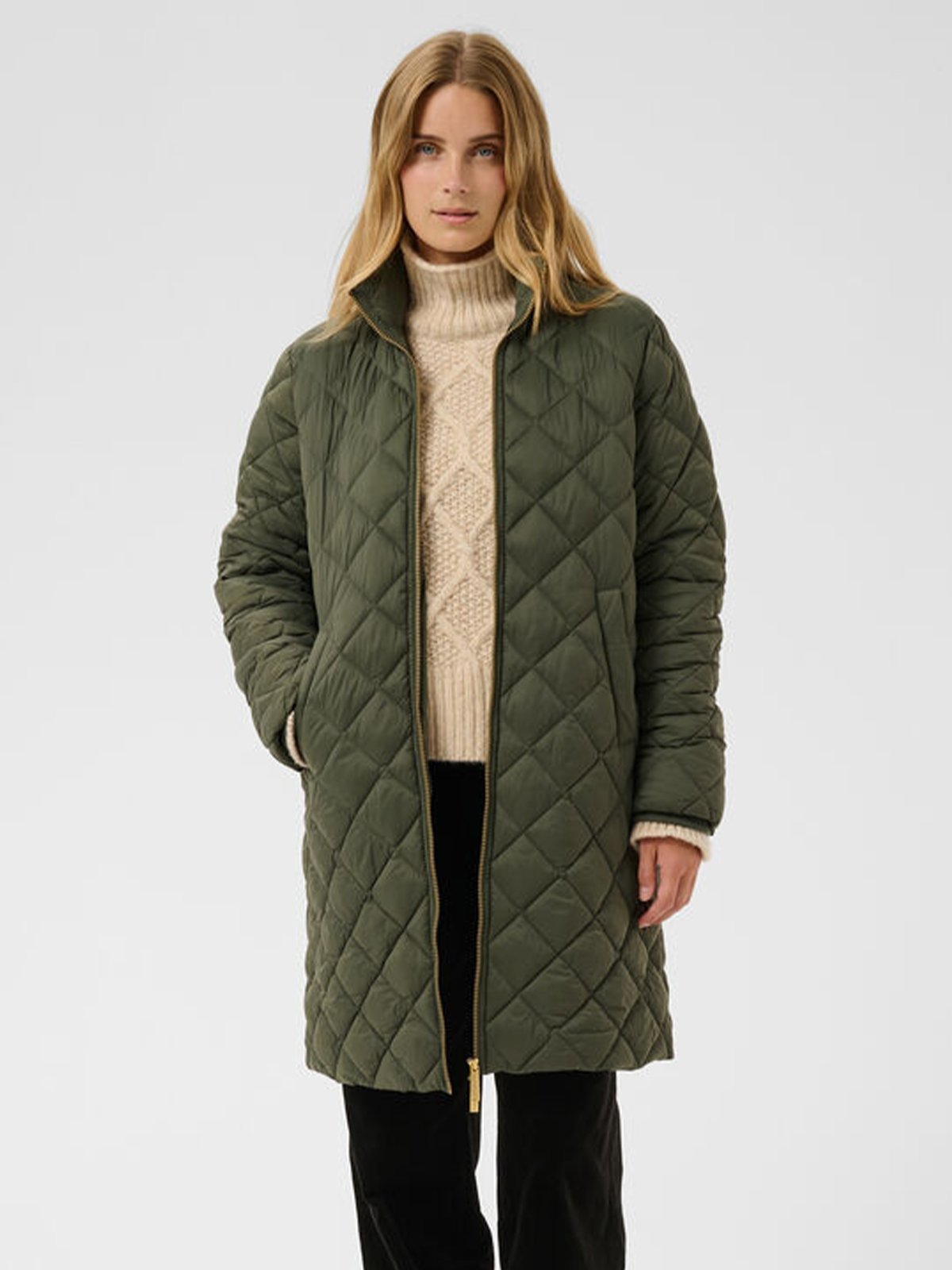 Part Two Olilana Outerwear Beetel Green