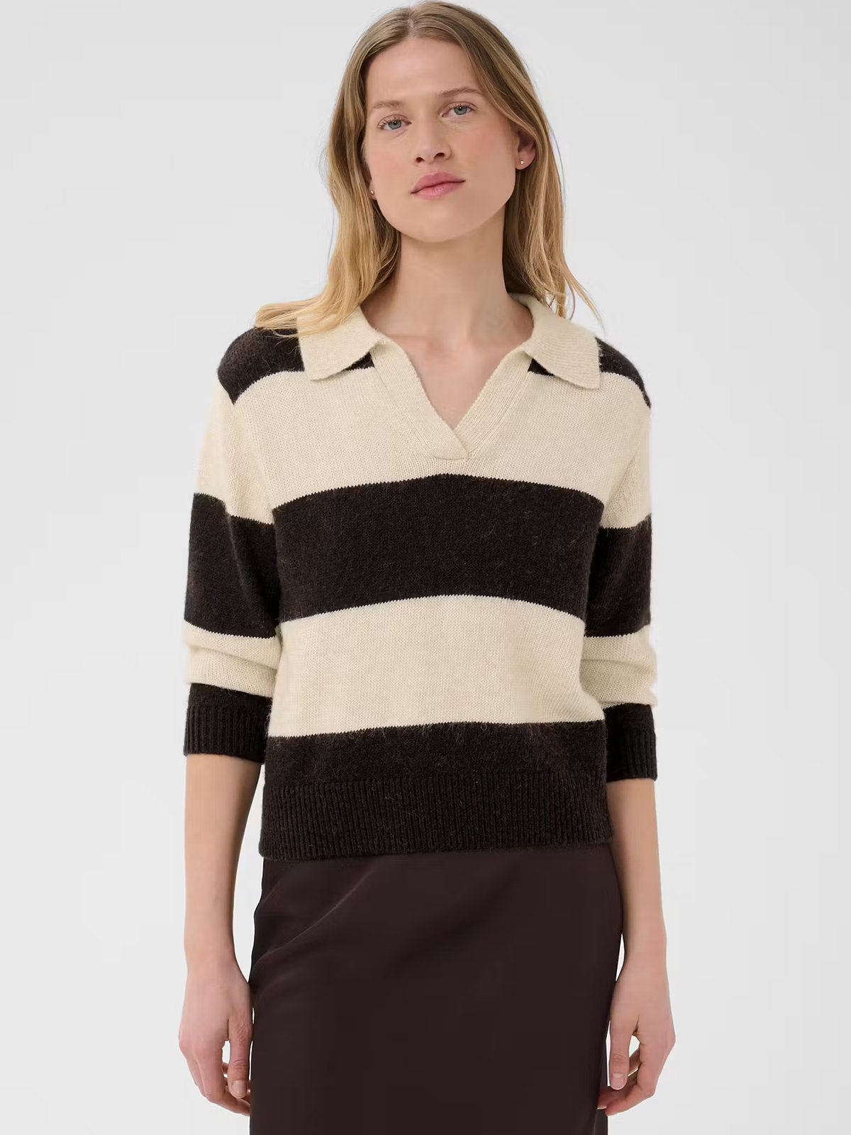 Part Two Charlott Pullover Whitecap Gray / Molé Stripe / Nature