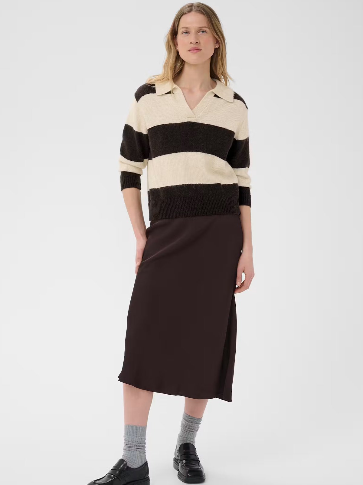 Part Two Charlott Pullover Whitecap Gray / Molé Stripe / Nature