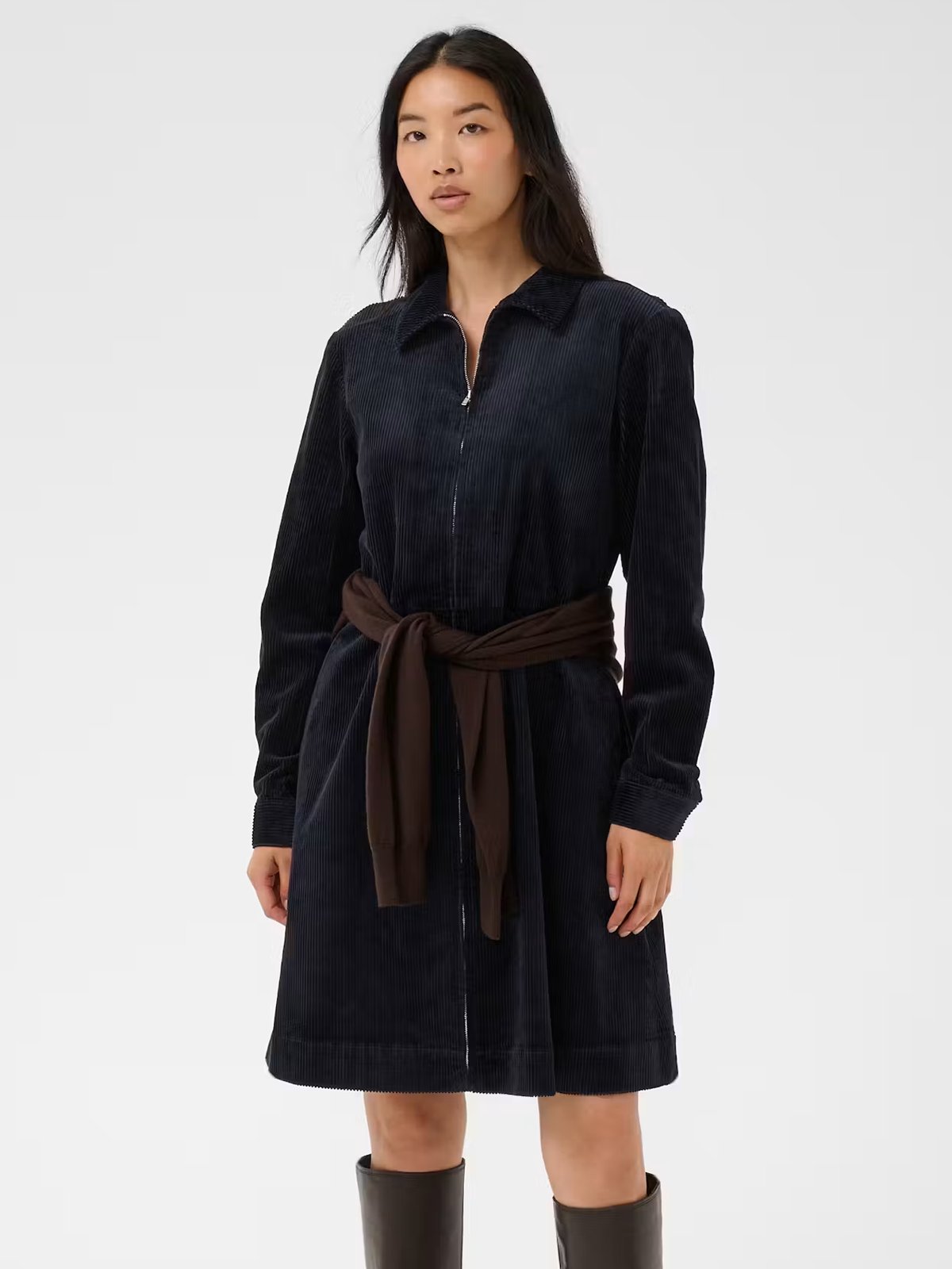 Part Two Eyvoran Dress Dark Navy