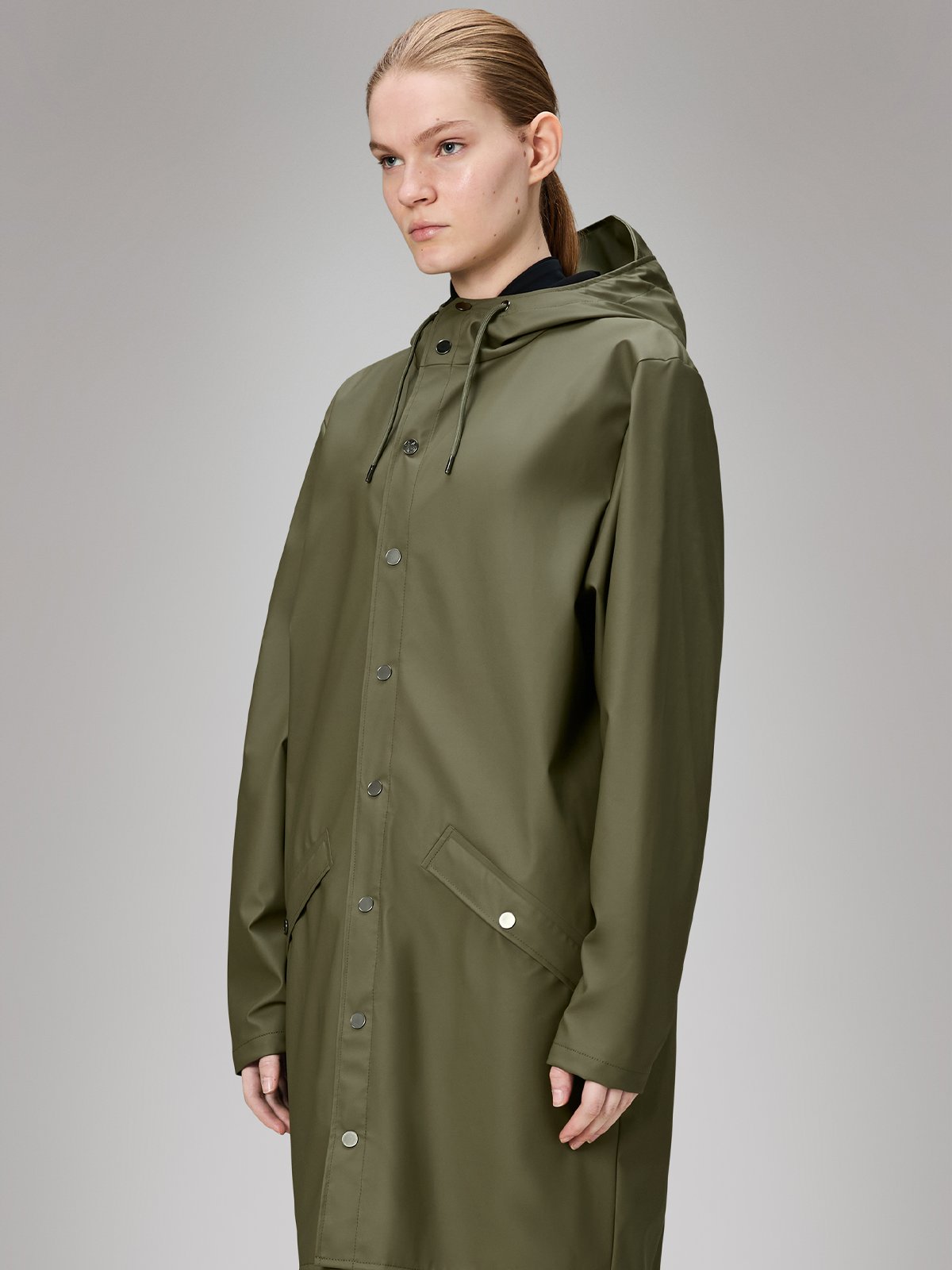 Rains Long Jacket Marsh