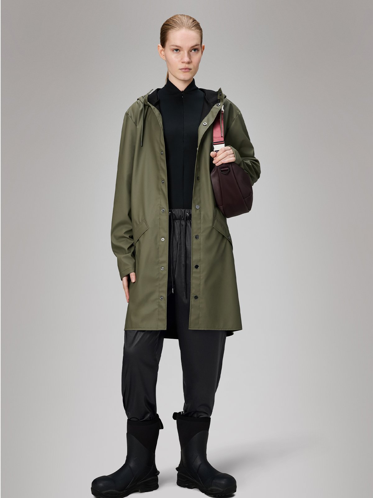 Rains Long Jacket Marsh