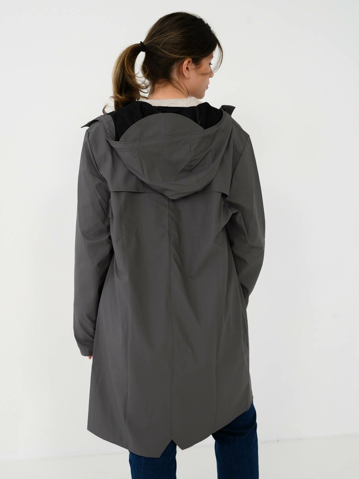 Rains Long Jacket Grey