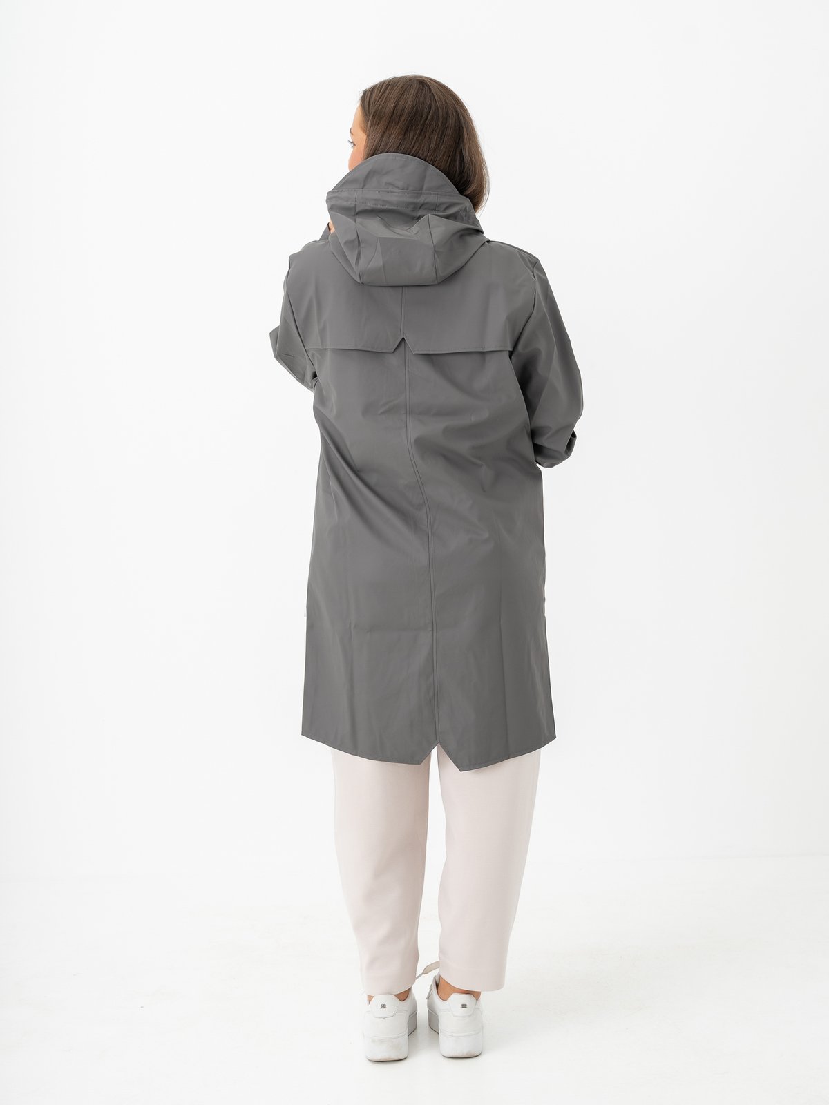 Rains Long Jacket Grey