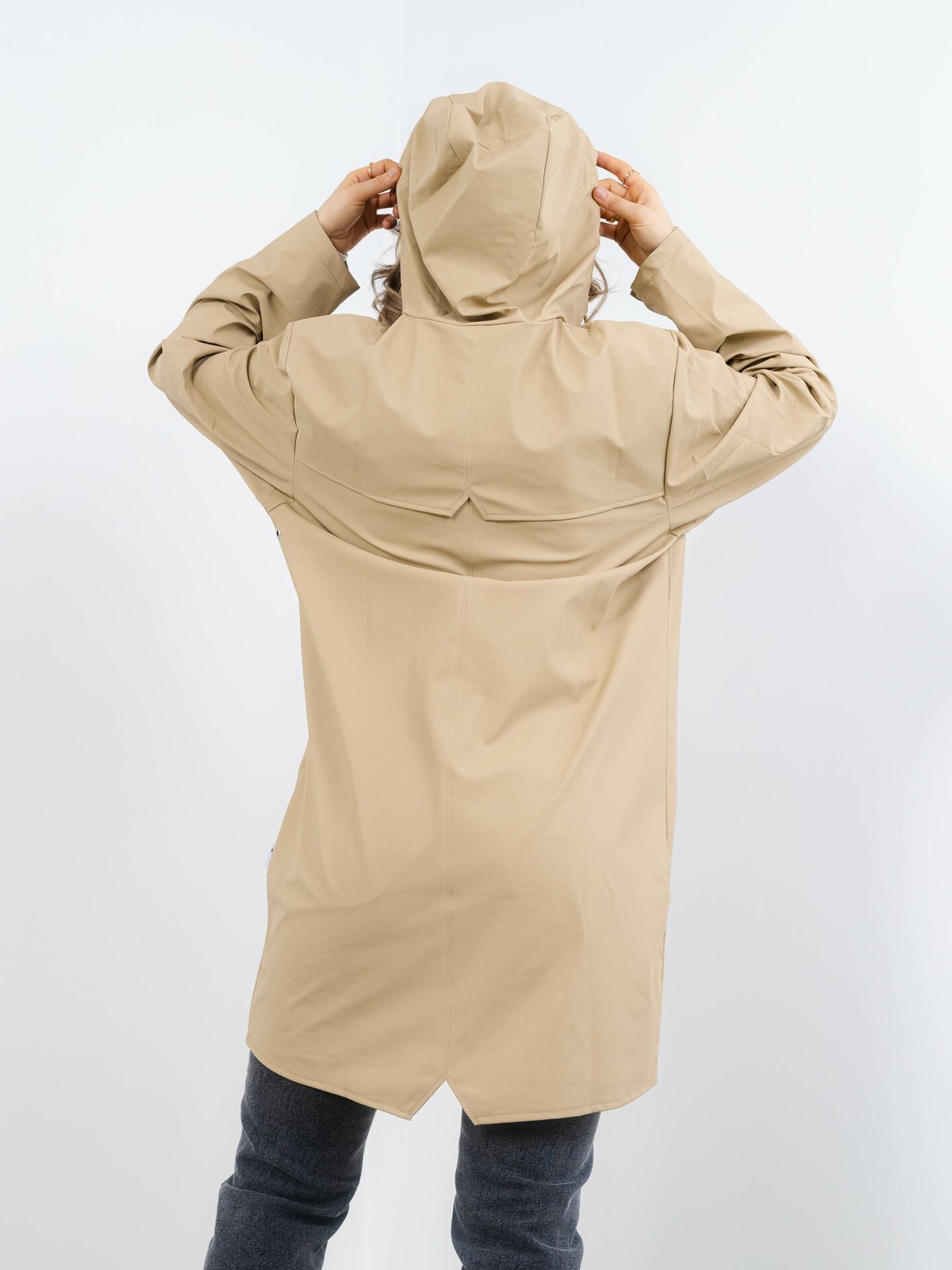 Rains Long Jacket Sand