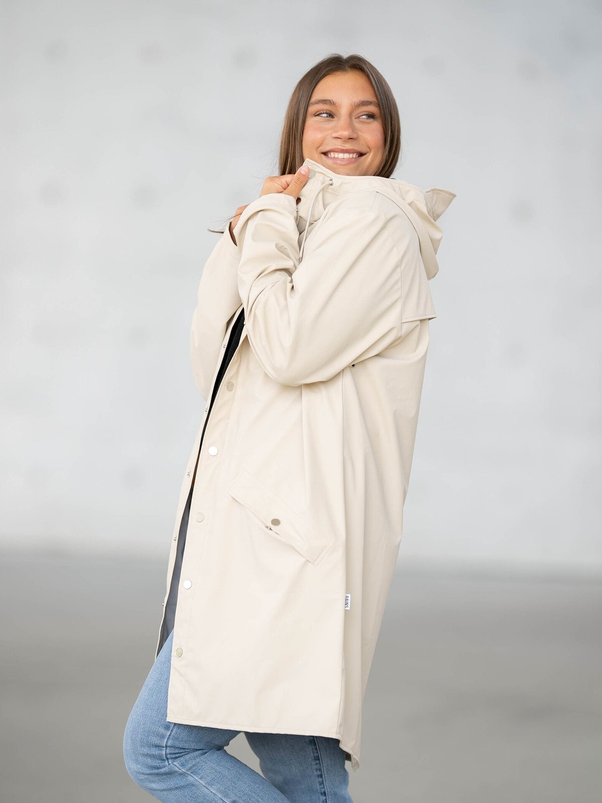 Rains Long Jacket Dune