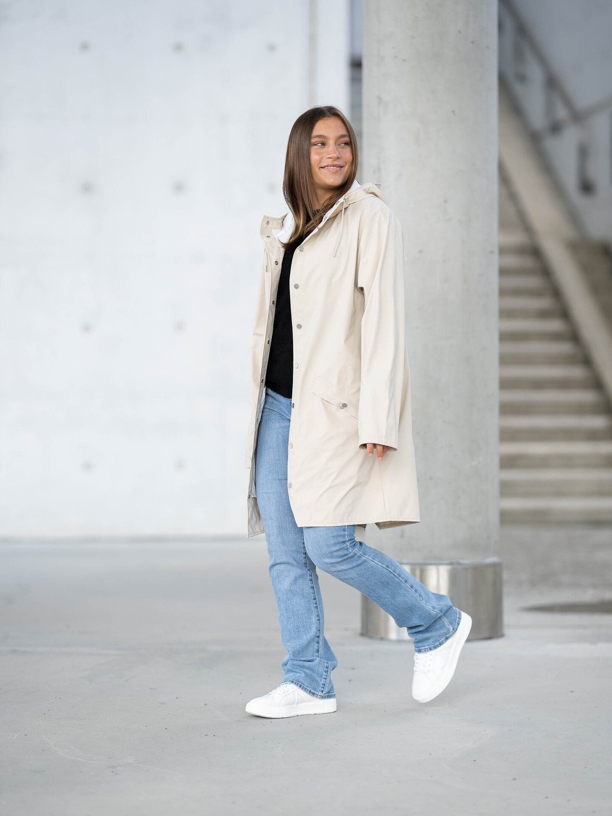 Rains Long Jacket Dune