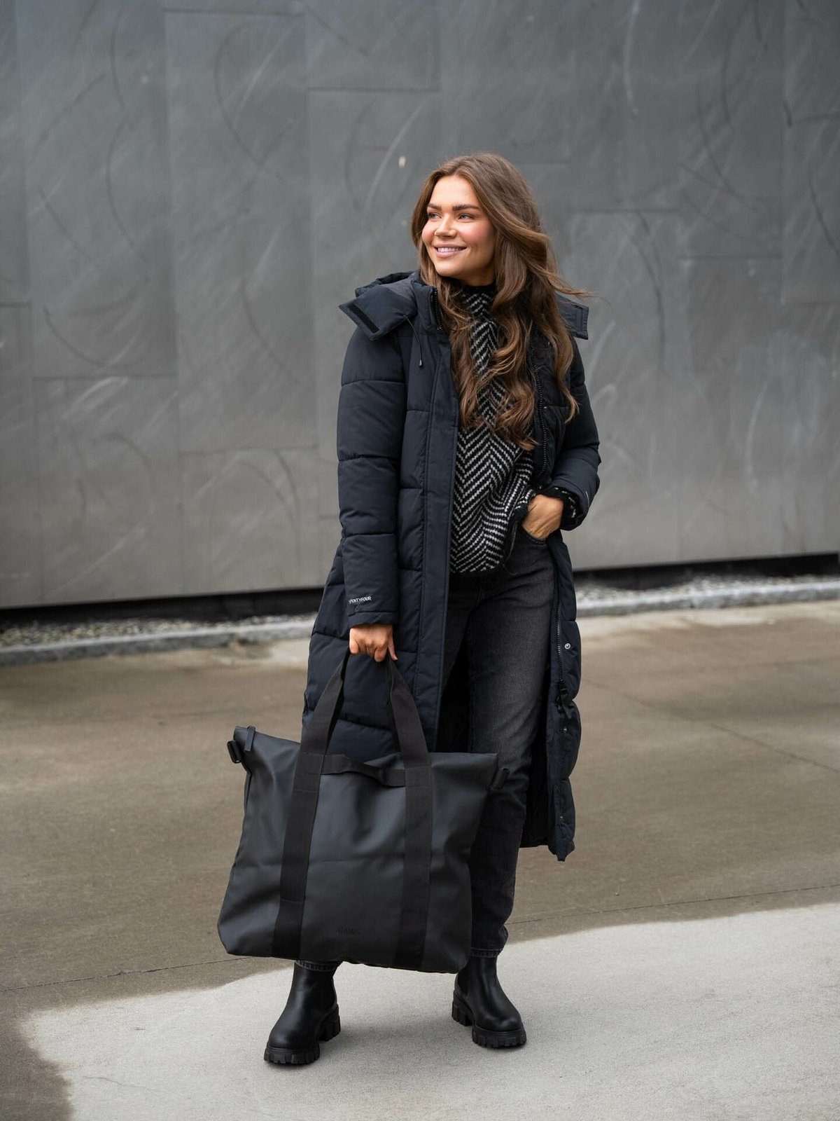 Rains Tote Bag Black