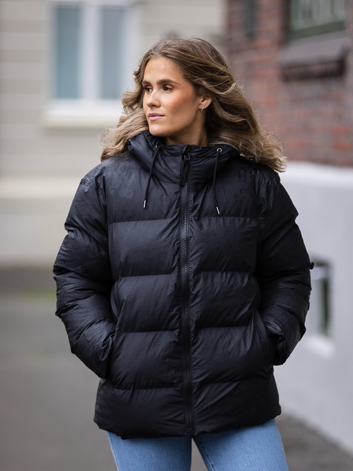 Rains Puffer Jacket Black