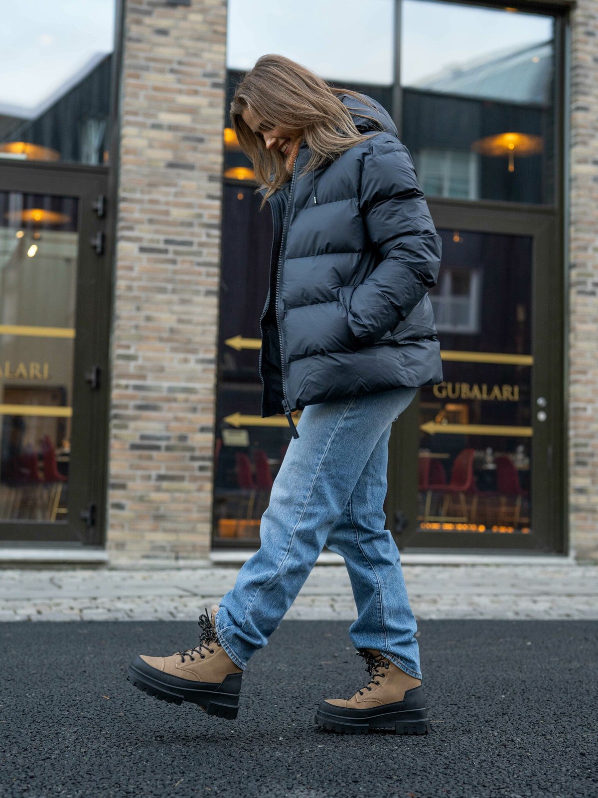 Rains Puffer Jacket Navy