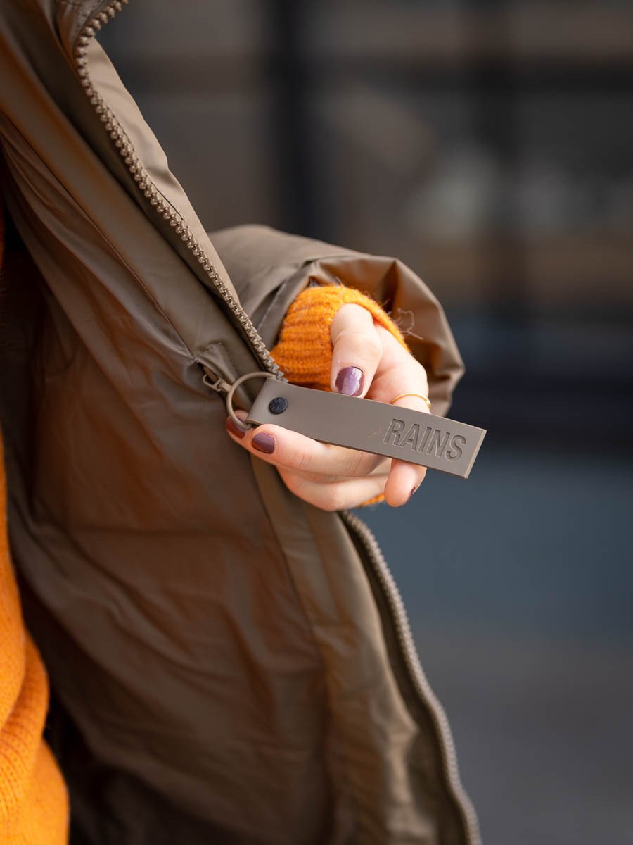 Rains Long Puffer Jacket Brun