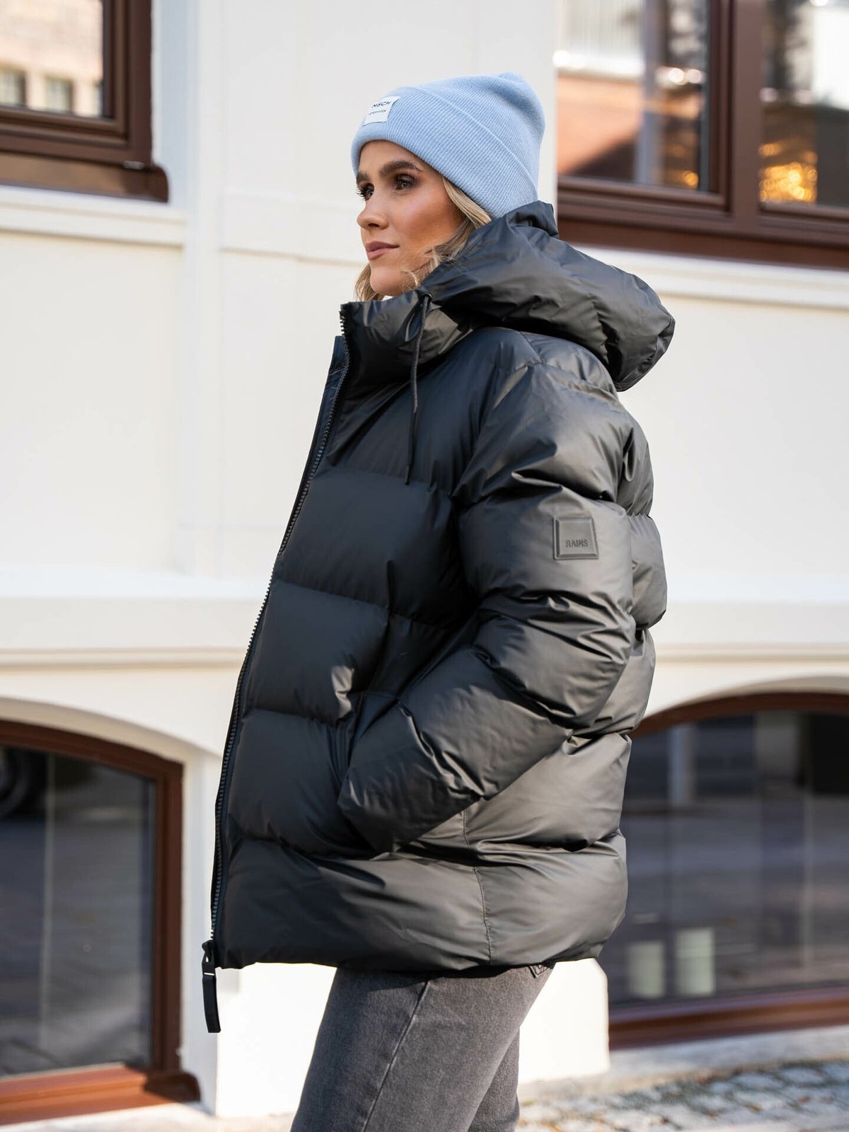 Rains Alta Puffer Jacket Black