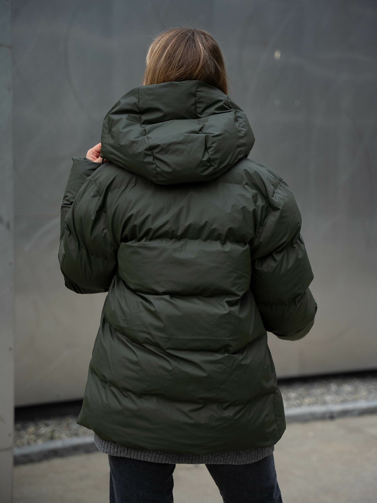 Rains Alta Puffer Jacket Green