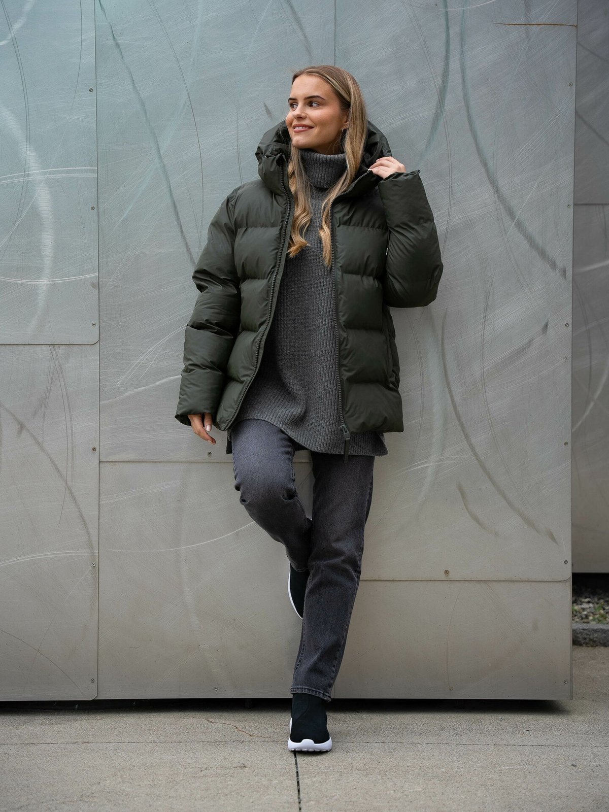 Rains Alta Puffer Jacket Green