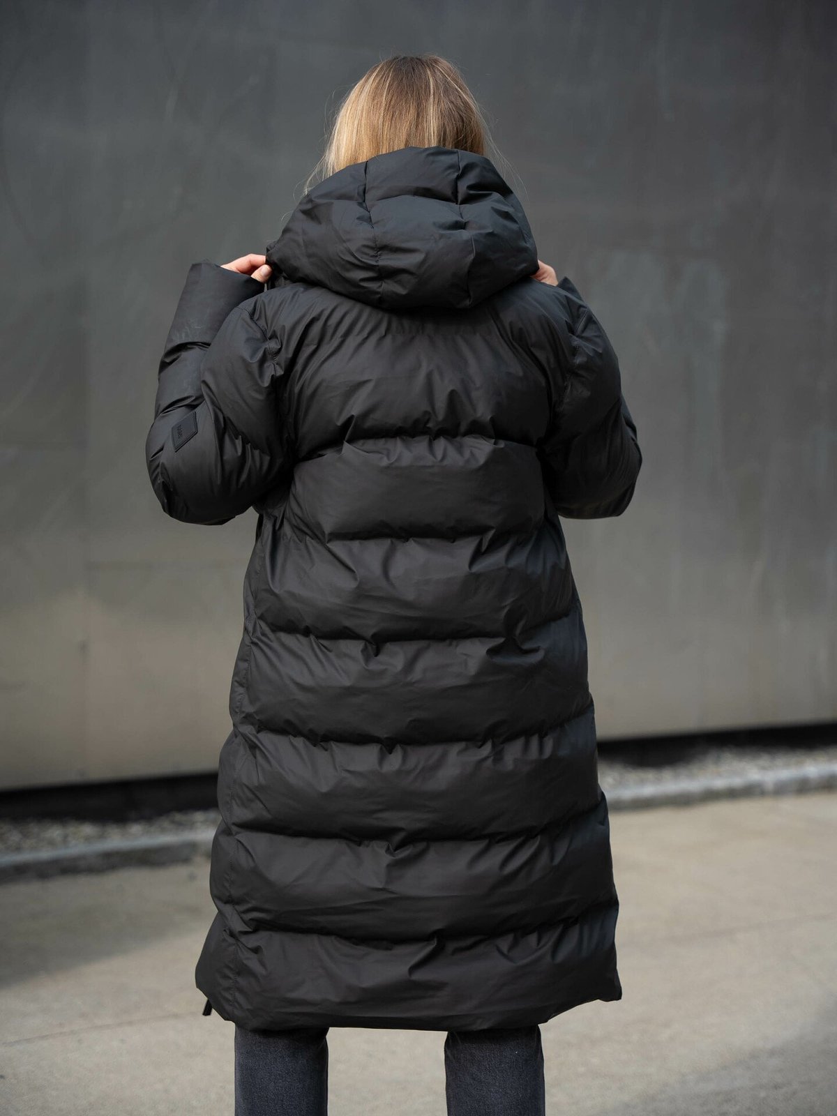 Rains Alta Longer Puffer Jacket Black