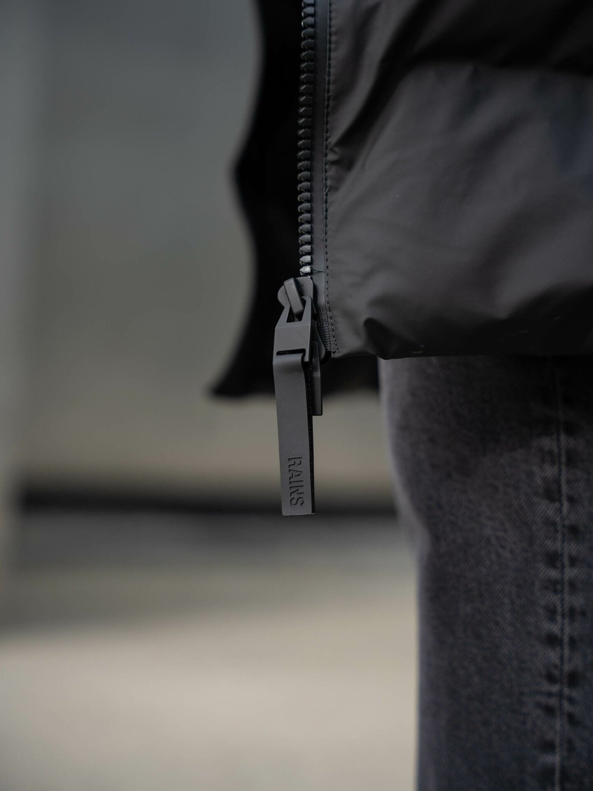 Rains Alta Longer Puffer Jacket Black