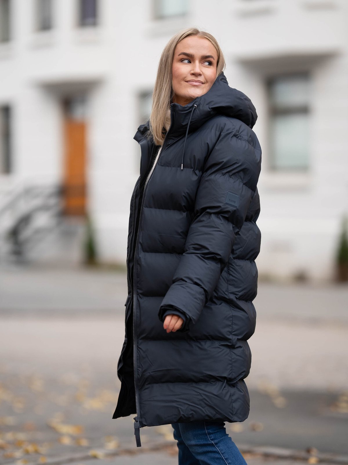 Rains Alta Longer Puffer Jacket 47 Navy