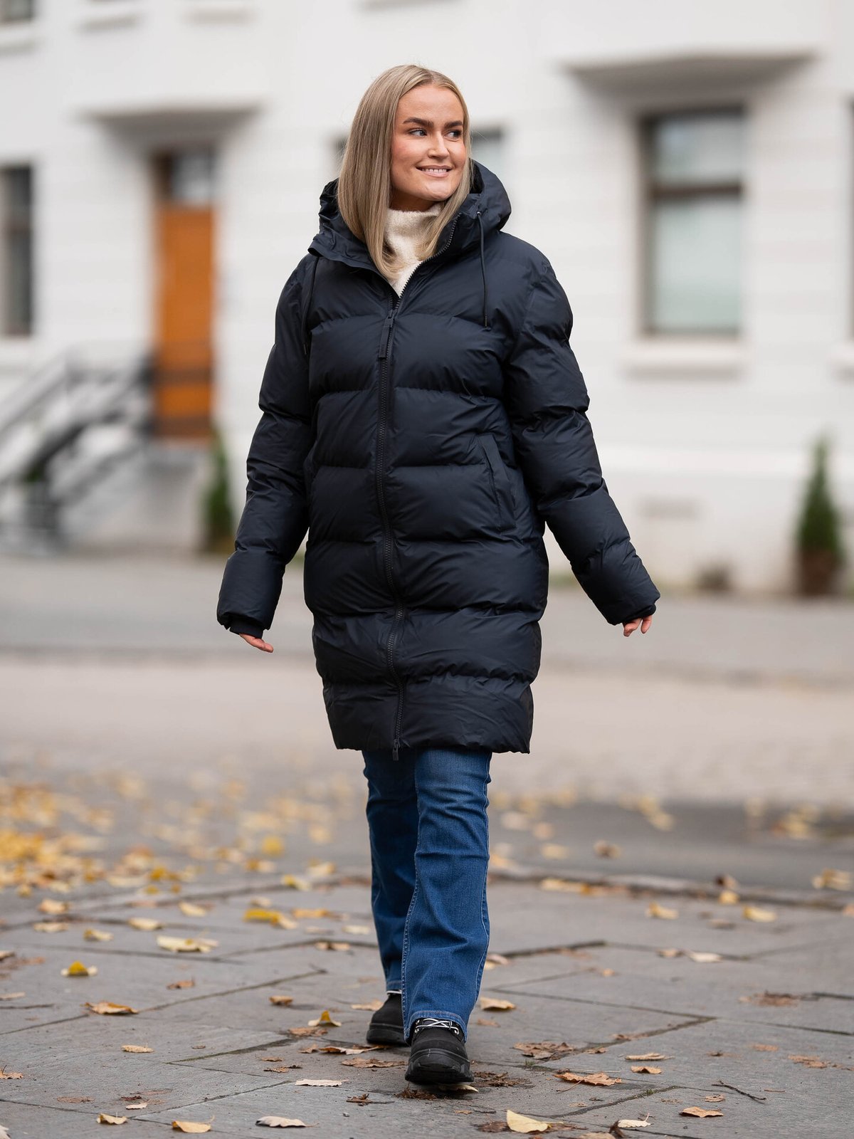 Rains Alta Longer Puffer Jacket 47 Navy