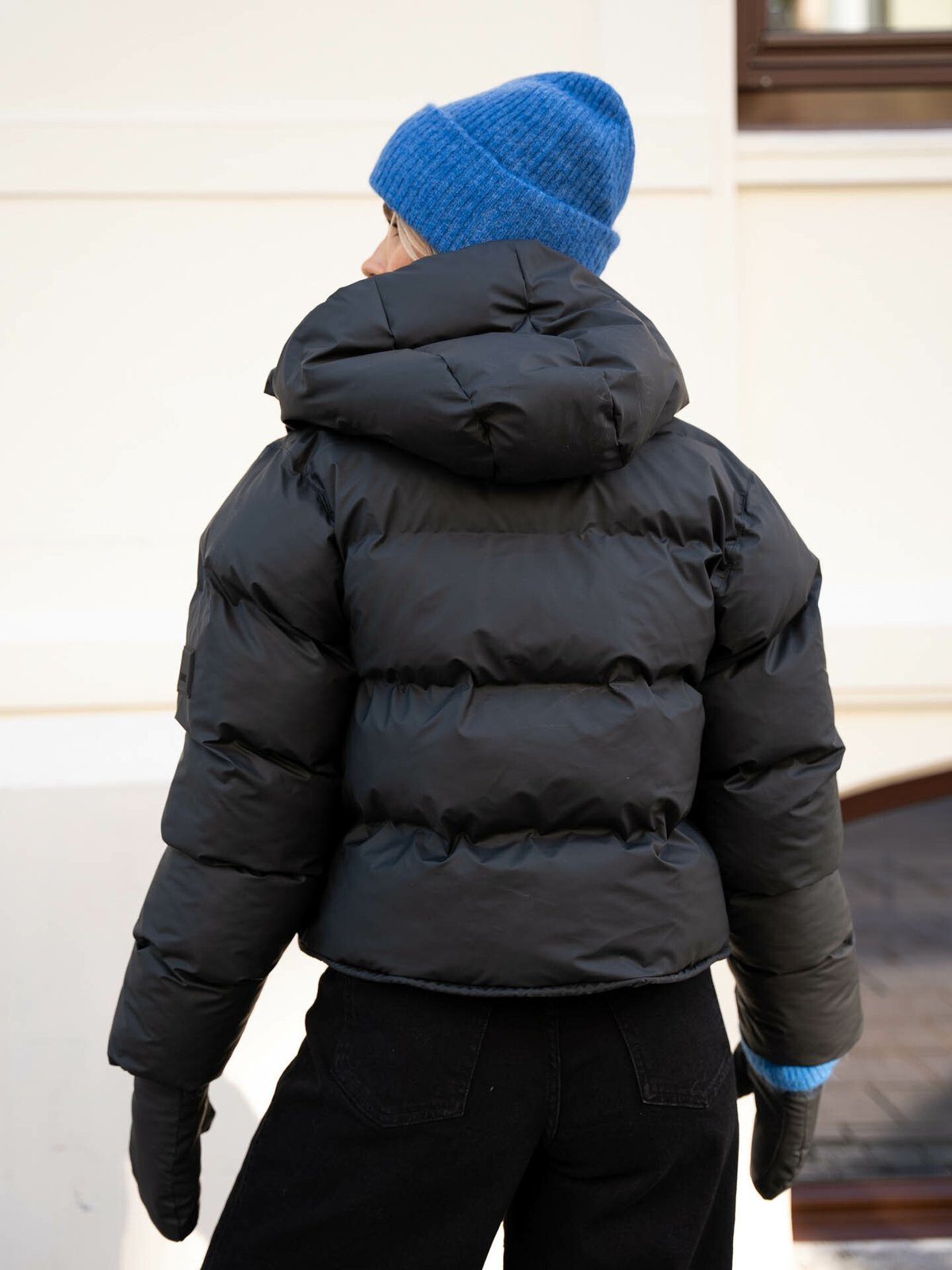 Rains Alta Short Puffer Jacket Black