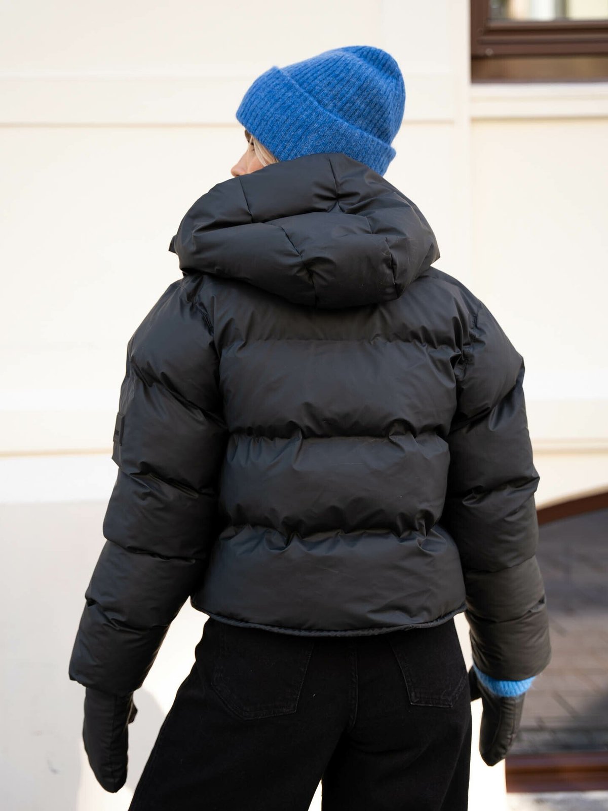 Rains Alta Short Puffer Jacket Black