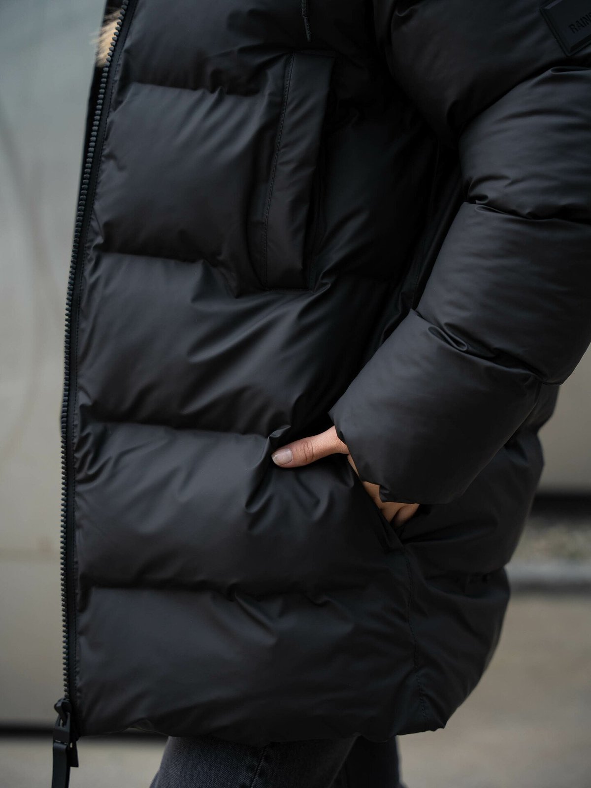 Rains Alta Puffer Parka Black