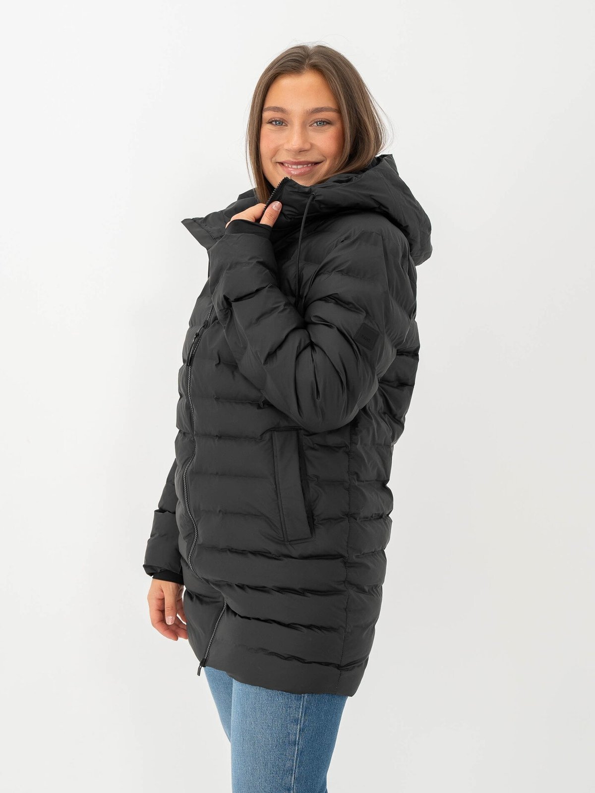 Rains Lohjal Long Puffer Jacket 01 Black